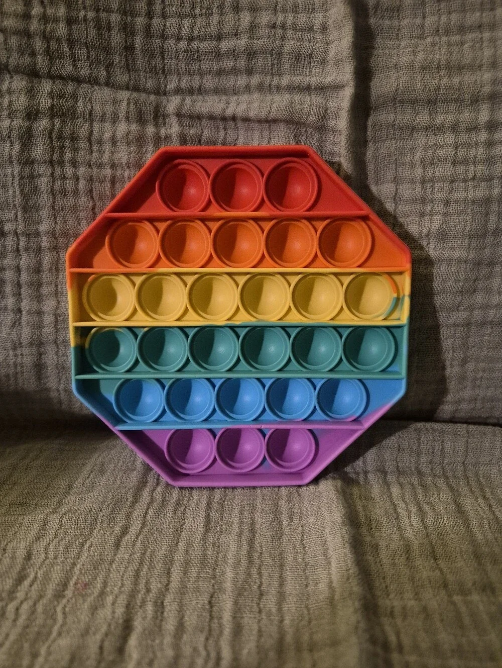 4 Rainbow Pop-It Fidget Toys - Colorful Stress Relief - A